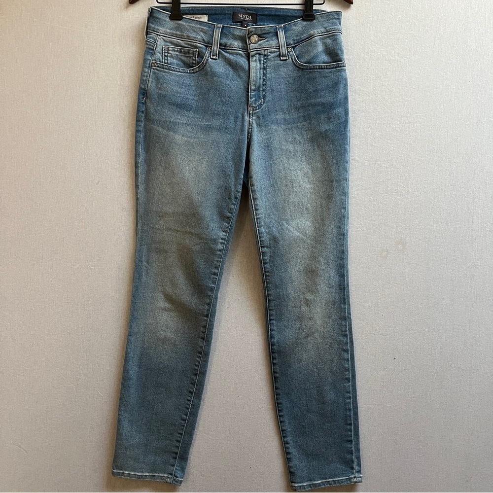 NYDJ Alina Ankle Light Blue Skinny Jeans Sz 4